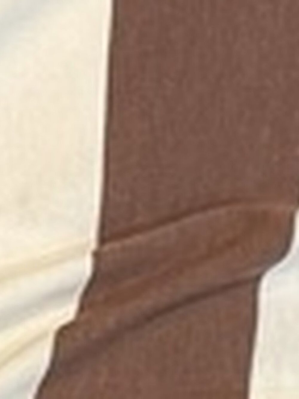 Rainbow Brown White Striped Short Sleeve T-Shirt Crew Neck Size S